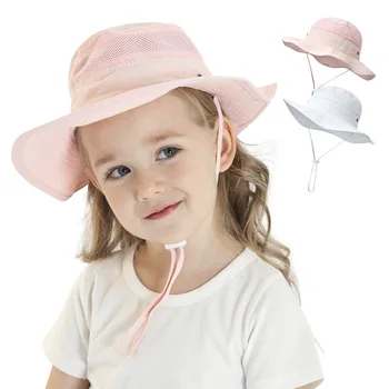 0-8Y Yaz Bebek Kova Şapka Plaj güneş koruma kapağı Çocuklar İçin Balıkçı Şapka Küçük Kız Erkek Çocuklar Panama Kap Aksesuarları