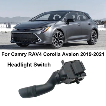 1 ADET Siyah Araba Far Anahtarı Araba Far Anahtarı Dönüş Sinyali Anahtarı Toyota Camry İçin RAV4 Corolla Avalon 2019-2021