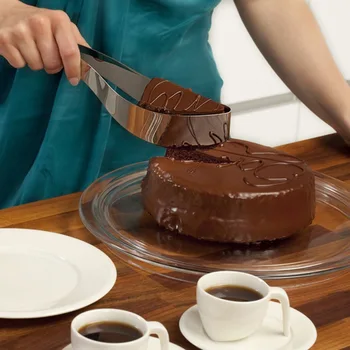 1 Adet Yeni Paslanmaz Çelik Kek Pasta Dilimleme Sunucu Kek Kesiciler Çerez Fondan Kek Klip Kek Ekolayzır Tatlı Araçları Mutfak Gadget