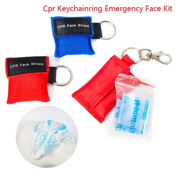 1 ADET Yeni Resüsitatör Maskesi Anahtarlık Acil Yüz Kalkanı İlk Yardım CPR Maskesi Sağlık Araçları Yüz Kalkanı
