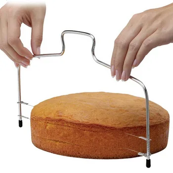 1 ADET Çift Hat Ayarlanabilir Paslanmaz Çelik Kek Kesim Dilimleme Cihazı kek dekorasyon kalıbı DIY Bakeware Mutfak Pişirme Aracı LB 123