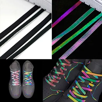 1 Çift Aydınlık Ayakabı Düz kanvas sneaker Ayakkabı Bağcıkları Renkli Karanlık Gece Floresan Ayakkabı Bağı Unisex Ayakkabı Dize