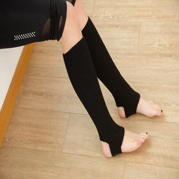 1 Çift Moda Kadın Latin Çorap Spor Dans Kadın Giyim Egzersiz Uzun Bölüm Örgü Yürüyüş çorap bacak ısıtıcıları kadın