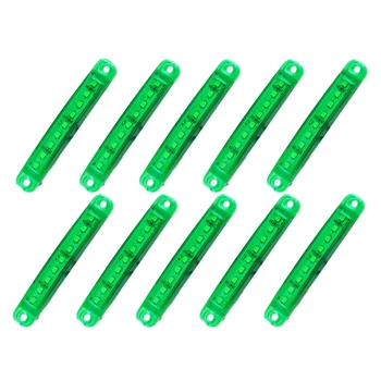10 Adet Dayanıklı Yeşil 9 - LED Kamyon Römork Kamyon Mühürlü Yan İşaretleyici park lambası Düşük LED far İşık Arka Yan Lamba