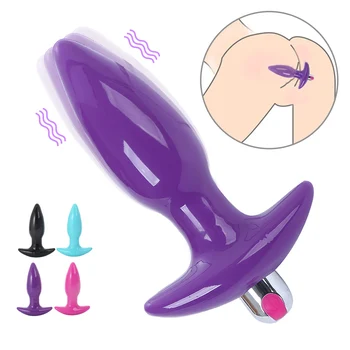 10 Hızları Anal Plug Vibratör Kadın Erkek Titreşimli Butt Plug Erkek prostat masaj aleti Masturbators Anal Seks Oyuncakları Yetişkinler için 18