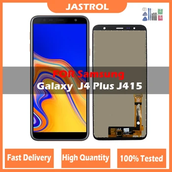 100 % Test Edilmiş Samsung Galaxy J4+ J415 SM-J415F J415FN dokunmatik LCD ekran Ekran Meclisi Samsung J4 artı J415 lcd ekran