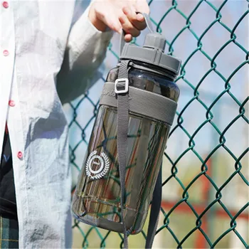 1000/1500/2000ML Büyük Kapasiteli Plastik Su Şişesi Saman ile spor şişesi Düşmeye Dayanıklı Spor BPA Ücretsiz Spor Su Bardağı