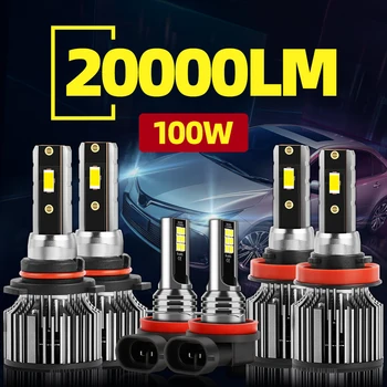 100W 20000LM LED Araba ışıkları H11 Araba LED far ampulü Sis Lambası 9005/HB3 Araba LED Far Kiti Honda Pilot İçin 2006-2018