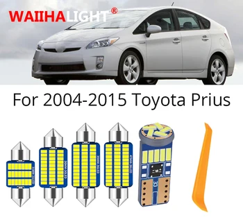 11 adet Araba Aksesuarları Beyaz İç LED ampuller Paketi Kiti 2004-2015 Toyota Prius İçin T10 31mm Harita Dome Gövde Lambası