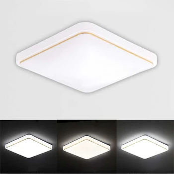 12/18W Ultra İnce Kare Panel LED Tavan Lambaları Duvara Monte 3 Renk Ayarlanabilir Avize Tavan Lambası Yatak Odası Ev Dekor için