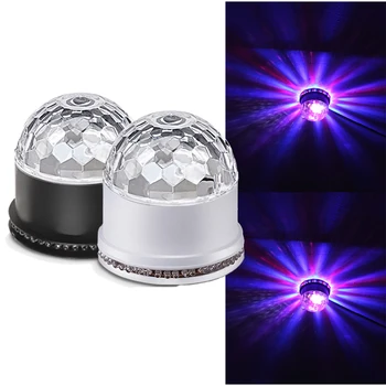 15W 6 LEDs RGB Premium Ses kontrolü sahne ışığı RGB LED sihirli kristal top lamba disko ışık lazer düğün Parti Lambası
