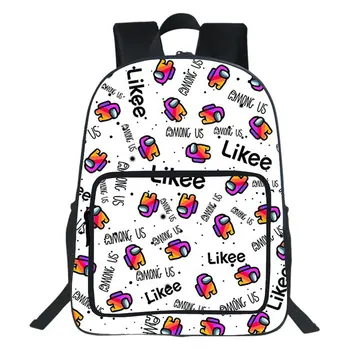 19 İnç Likee okul çantası Öğrencileri Büyük Kapasiteli Sırt Çantası Çocuk Moda Gökkuşağı Likee Baskılı okul çantası Gençler Günlük Sırt Çantası