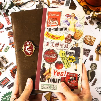 20 Levhalar Vintage Geçmiş Yıl çıkartma kitabı Dıy Günlüğü Planlayıcısı Dekorasyon Amerikan INS Etiket Albümü Telefon Scrapbooking Kırtasiye