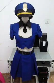 2017 Sıcak Online Oyun LOL Cosplay Şerif Piltover Caitlyn Cosplay Kostüm Mavi Polis Üniforma Cadılar Bayramı Kostümleri