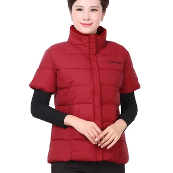 2017 Yeni Sonbahar Kış Stil Moda Yelek Kadın Yelekler Coat İnce Artı Boyutu 5XL Ceket Rahat Pamuk Dış Giyim AB091