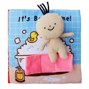 2019 Yeni Bebek Erken Eğitim Üç Boyutlu Bez Kitap Tuvalet Banyo eğitici oyuncak Zil Kağıt