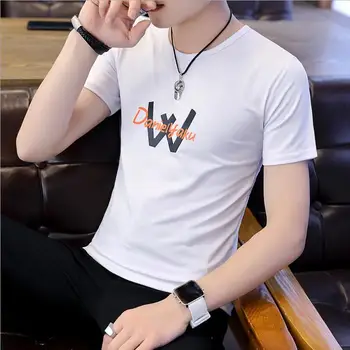 2019 Yeni Pamuk Ince erkek T Shirt Rahat Moda T-shirt Kaliteli Ünlü Marka Tasarım yeni Varış Erkekler yazlık t-shirt