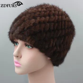 2020 yeni FXFURS Kış vizon kürk şapka kadınlar için hakiki doğal kürk Ananas kap Rus bere moda kalın sıcak kürk şapka