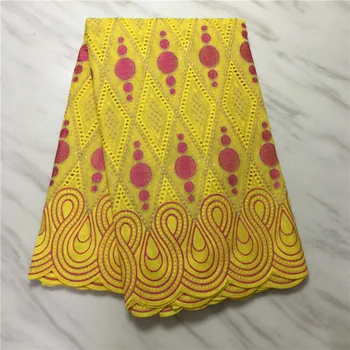 2021 son tasarım sarı nijeryalı dantel kumaş yüksek kaliteli isviçre tipi pamuk vual dantel afrika fransız kumaş düğün elbisesi