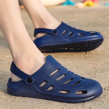2021 Yeni Moda Sandalet Erkekler Takunya Terlik Yumuşak Alt plaj sandaletleri Erkekler Takunya Sandalet Rahat Nefes Zapatos Hombre