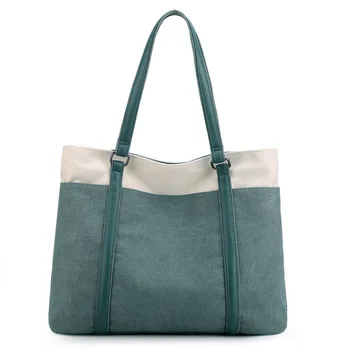 2021 Yeni Tek omuz çantası Rahat Bayanlar Moda Kumaş Düz Renk Çanta Tüm Maç kanvas çanta Banliyö Çanta Çanta