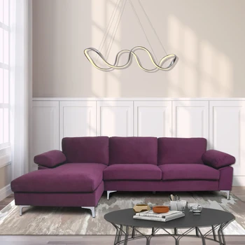 2022 kanepeler modernos para sala KESİT KANEPE MOR KADİFE SOL EL FACİNGliving odası mobilya