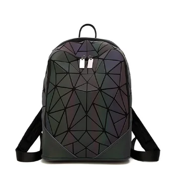 2022 yeni sırt çantası aydınlık mat kolej çantası gelgit geometrik eşkenar dörtgen sırt çantası Rubik kare dikiş kadın çantası W676