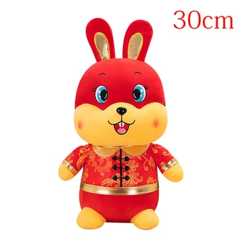 2023 Çin Zodyak Kırmızı Servet Tavşan Tang Takım Elbise Sevimli Tavşan Ev Dekor doldurulmuş oyuncak Yaratıcı Noel Yeni Yıl Hediye çocuklar İçin