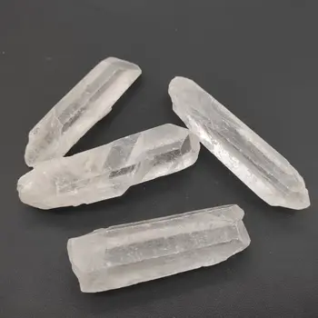 3 adet Tibet Doğal Temizle Kristal Beyaz Kuvars Küme Puan ayağı sütun Sonlandırıldı Değnek Numune Şifa Reiki mineral