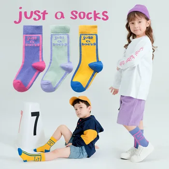 3 Pairs Çocuk Çorap Bahar Sonbahar Bebek Erkek Kız Pamuk Kısa Çorap Çocuk Öğrenciler Spor Çorap