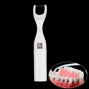 30 m Ultra Ince Düz Tel Kullanımlık Diş Ipi Tutucu Hediye Kutusu Interdental Temizleyici Mikro Balmumu Nane Diş Pensesinde