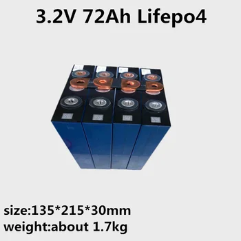 4 ADET GTK Şarj Edilebilir 3.2 V 72Ah LiFePO4 Pil 3C deşarj için 12V 24V 48V 60V 72V 100Ah 200ah pil paketi dıy