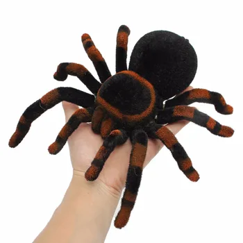 4 Kanal RC Örümcek Gözler Parlaklık Cadılar Bayramı Simülasyon Örümcek RC Tricky Korkunç Oyuncak Prank Hediye Modeli