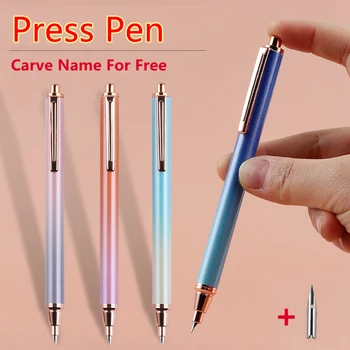 4 Renk dolma kalem Tipi Mürekkep Geri Çekilebilir EF Ucu Dönüştürücü Dolgu İş Kırtasiye Ofis Okul Malzemeleri Oyma Adı