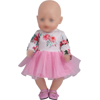 40-43 Cm Erkek Amerikan Bebek Elbise Etek Vintage Baskı Elbise Yenidoğan bebek oyuncakları Aksesuarları Fit 18 İnç Kız Bebek Hediye f862