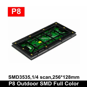 40 adet / grup Açık P8 SMD Tam Renkli Led Ekran Modülü 256 * 128mm