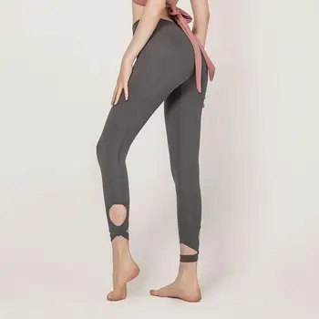 %40 Dropshipping!!Yoga Pantolon Yüksek Bel Çıplak Duygu Naylon Karın Kontrol Egzersiz Tayt Kadınlar için