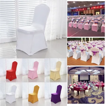 5 adet Kalınlaşmak Sandalye Spandex Likra Düğün Ziyafet Yıldönümü Partisi Dekorasyon