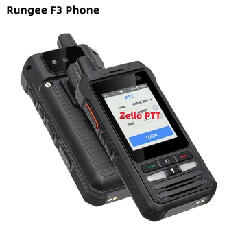 5300mah Rungee F3 PTT POC Walkie Talkie 4G LTE Cep Telefonu 1GB 8GB GPS GLONASS 5MP 2.4 İNÇ IP54 Su Geçirmez WıFı Bluetooth M6 Bağlantı Noktası