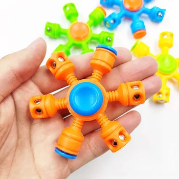 6 Arms El Spinner Yenilik Gag Oyuncaklar Dekompresyon Oyuncak Fidget Spinners Çelik Topları ile Çift Yönlü Dönen Mil