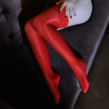 6 Renkler kadın Seksi Çorap Şeffaf Dantel Üst Uyluk Yüksek Çorap Ağları Külotlu Çorap Kadın Çorap Kırmızı Gri Cilt