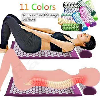 66 * 42 cm akupressur matı Masaj Yoga Mat Stres Rahatlatmak Ağrı Mat Kabartma Stres vücut masaj yastığı Yastık Kabarık yastık takımı