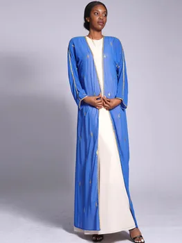 Abayas islami uzun elbise Kadın Arap Dubai İslam Giyim Sonbahar Yeni Nakış Moda Zarif Parti islami maksi elbise Elbiseler
