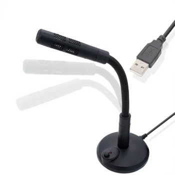 Anahtarı ile Masaüstü usb'li mikrofon Bilgisayar Ağ QQ Ses YY kayıt mikrofonu Sürücüsüz Mini Bilgisayar için Mikrofon