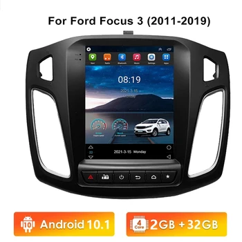 Android 11 2 Din Araba Radyo Multimedya Video Oynatıcı autoradio dvd Ford Focus 3 İçin Mk 3 2011 - 2019 Tesla Dikey Ekran