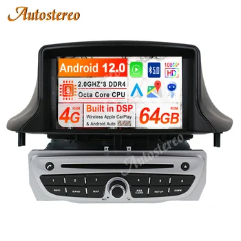 Android 12 Araba DVD Navigasyon Renault Megane 3 Fluence İçin Kablosuz Carplay GPS Multimedya Oynatıcı Stereo Ana Ünite otomobil radyosu DSP