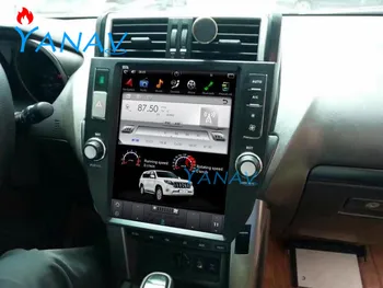 Android 32G 64G Araba GPS Navigasyon DVD Oynatıcı-Toyota Land Cruiser Prado 2014-2017 Tesla Tarzı kafa ünitesi radyo multimedya pla
