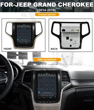 Android dikey ekran Araba GPS Navigator JEEP Grand Cherokee 2014-2016 İçin Multimedya DVD Oynatıcı