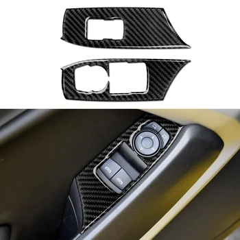 Araba Pencere Kaldırma Anahtarı Düğmesi Paneli Sticker Çıkartma Karbon Fiber Chevrolet Camaro 2016 İçin 2017 2018 2019 2020 2021 Aksesuarları