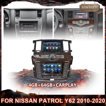 Araba Radyo Android GPS Navi Multimedya Oynatıcı ınfiniti QX80 Nissan Patrol Y62 2010-2020 Video Stereo Alıcı Çift ekran